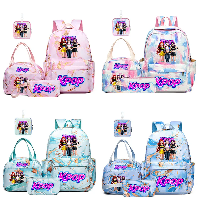 4pcs K-POP Group Print Backpack Teens Capacity Schoolbag With Shoulder Bag For Daily Use Girls Travel Casual School Bag Color
4pcs K-POP Group Print Backpack Teens Capacity Schoolbag With Shoulder Bag For Daily Use Girls Travel Casual School Bag Color