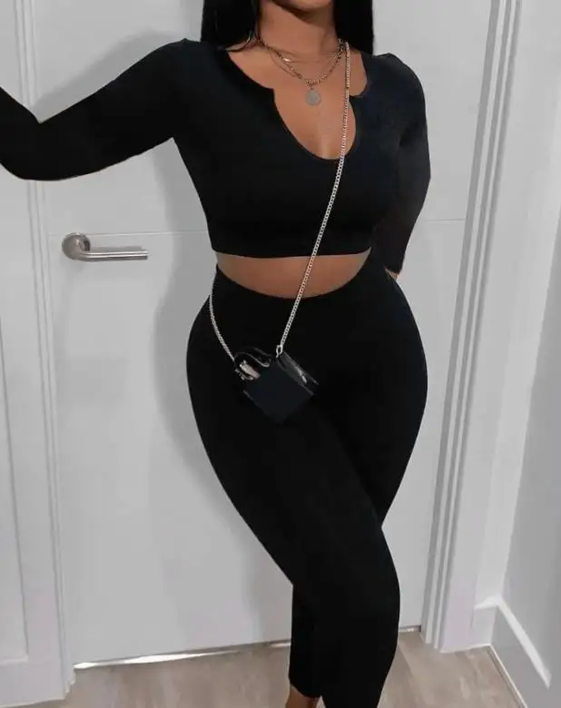 2025 Autumn/Winter New Women's Fashion Casual Solid Color Threaded U Neck Fashion Slimming Sports Long Sleeve Pants Set
2025 Autumn/Winter New Women's Fashion Casual Solid Color Threaded U Neck Fashion Slimming Sports Long Sleeve Pants Set