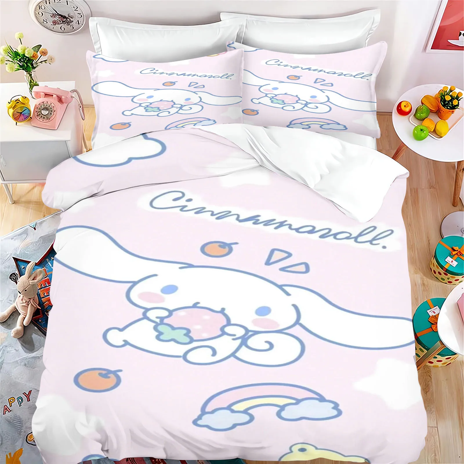 Комплект постельного белья Sanrio Cute Decor с принтом, пододеяльник с корицей для собак, удобный комплект, дети-подростки, мягкое дышащее постельное белье
Комплект постельного белья Sanrio Cute Decor с принтом, пододеяльник с корицей для собак, удобный комплект, дети-подростки, мягкое дышащее постельное белье