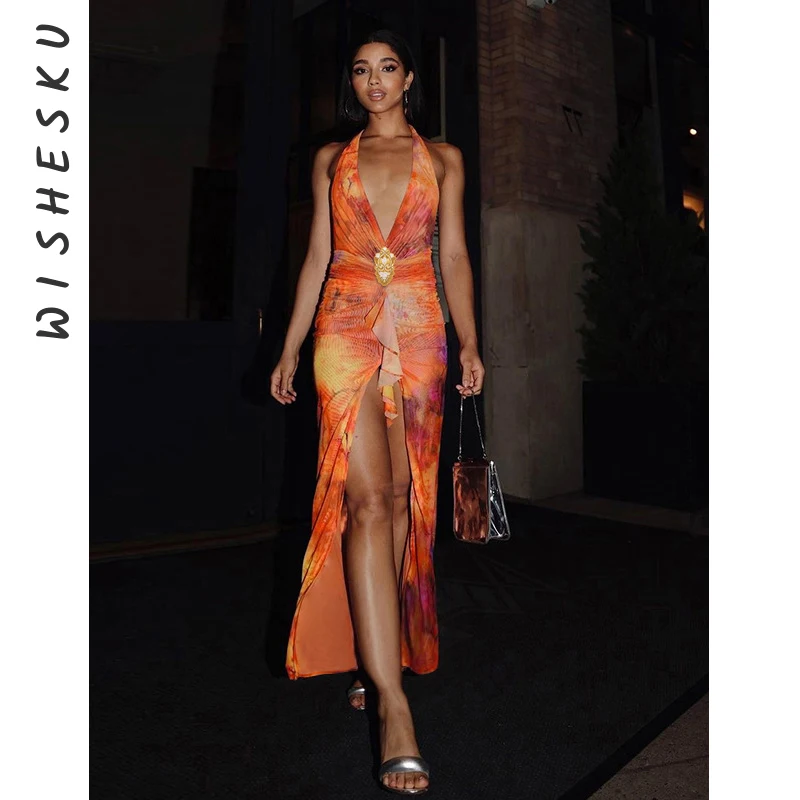 Sexy Halter Lace Up Backless Maxi Dress Women Tie Dyed Print Casual Sundress 2025 Summer Beach Vacation Y2K Clothes
Sexy Halter Lace Up Backless Maxi Dress Women Tie Dyed Print Casual Sundress 2025 Summer Beach Vacation Y2K Clothes