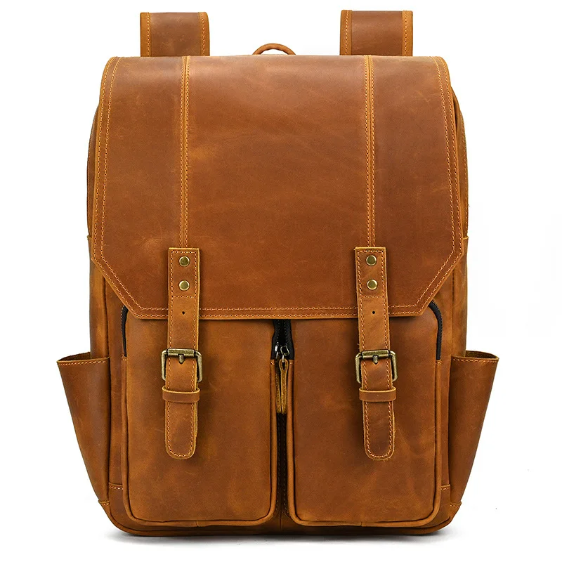 Retro Crazy Horse Leather Flip Shoulder Men's Leather Large Capacity Backpack First Layer Cowhide Outdoor Leisure Travel Bag Fas
Retro Crazy Horse Leather Flip Shoulder Men's Leather Large Capacity Backpack First Layer Cowhide Outdoor Leisure Travel Bag Fas