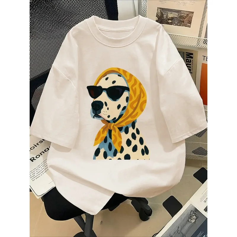 Spotted Dog Pure Cotton Printed Men's and Women's Loose Casual Short Sleeved New Personalized Fashion Trend Round Neck T-shirt
Spotted Dog Pure Cotton Printed Men's and Women's Loose Casual Short Sleeved New Personalized Fashion Trend Round Neck T-shirt