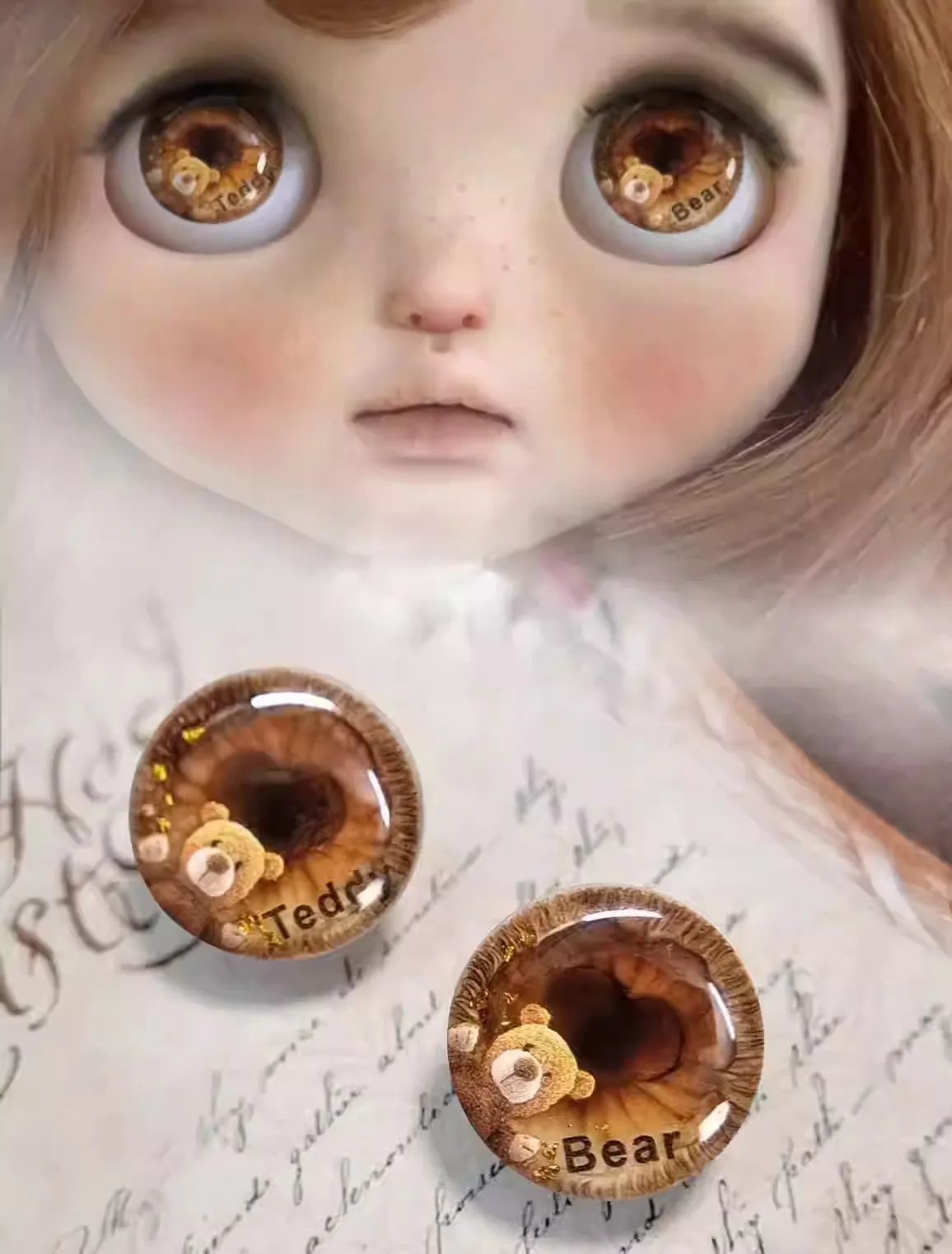 Dula Handmade Three-dimensional glue hand engraving little bear Magnetism Eyepiece Eye Chips Blythe Bjd Doll Accessories
Dula Handmade Three-dimensional glue hand engraving little bear Magnetism Eyepiece Eye Chips Blythe Bjd Doll Accessories