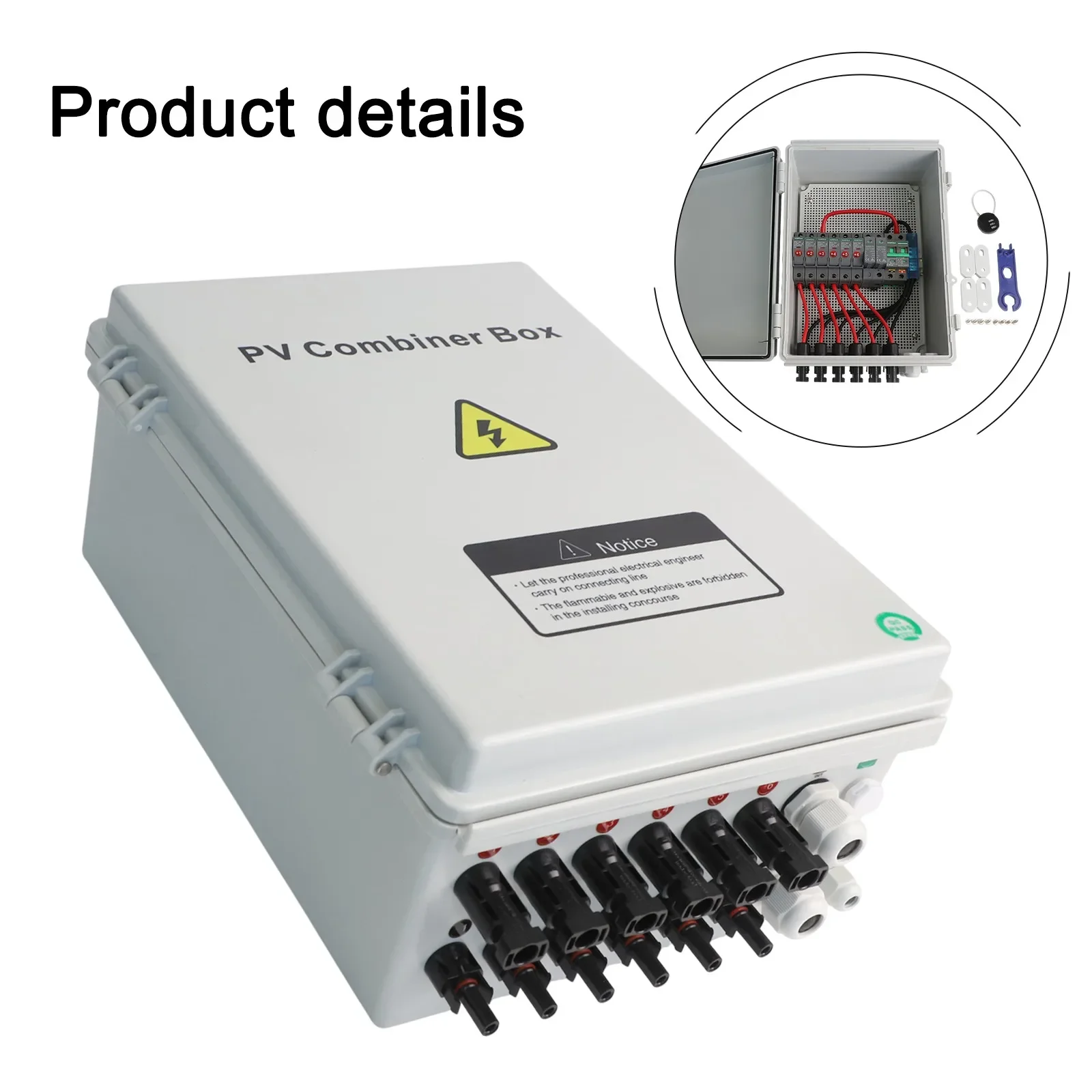 High performance PV Combiner Box with 6 String Support and Integrated Circuit Breaker for Enhanced For Solar Protection
High performance PV Combiner Box with 6 String Support and Integrated Circuit Breaker for Enhanced For Solar Protection