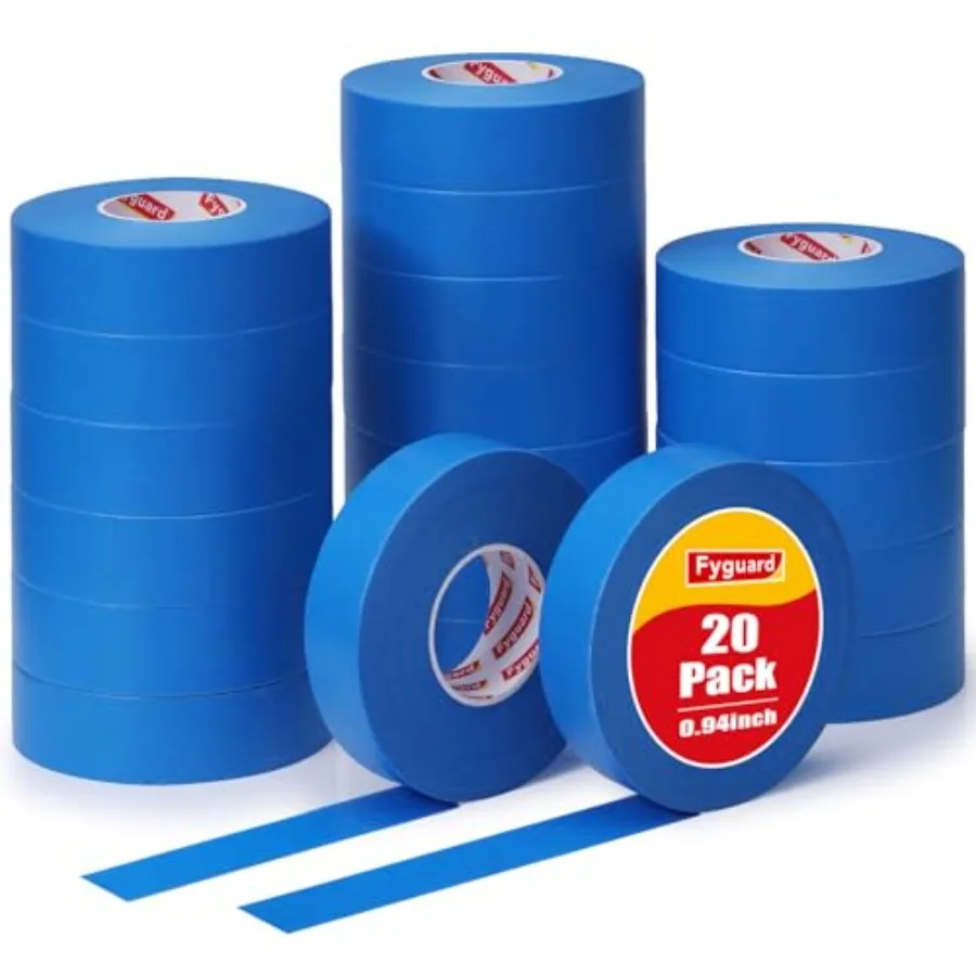 Rolls Blue Painters Tape 1 Inch Wide 0.9In x Total Yards Bulk Blue Masking Tape, Heat Resistant Washi Tape for Wall Painting DI
Rolls Blue Painters Tape 1 Inch Wide 0.9In x Total Yards Bulk Blue Masking Tape, Heat Resistant Washi Tape for Wall Painting DI