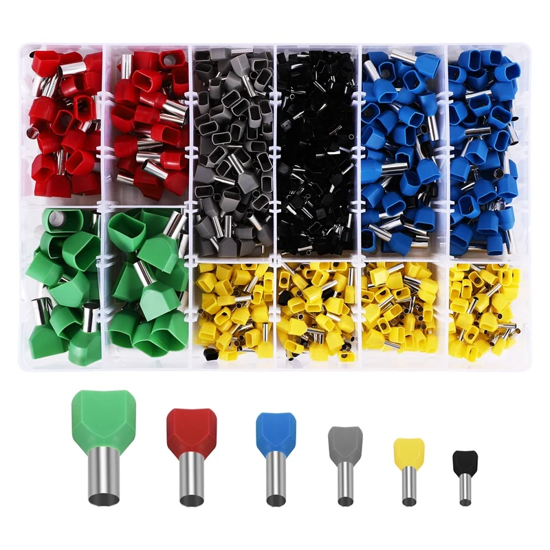 780Pcs Dual Bootlace Ferrule Teminator Kit Electrical Crimp Dual Entry Cord End Wire Terminal Connector
780Pcs Dual Bootlace Ferrule Teminator Kit Electrical Crimp Dual Entry Cord End Wire Terminal Connector