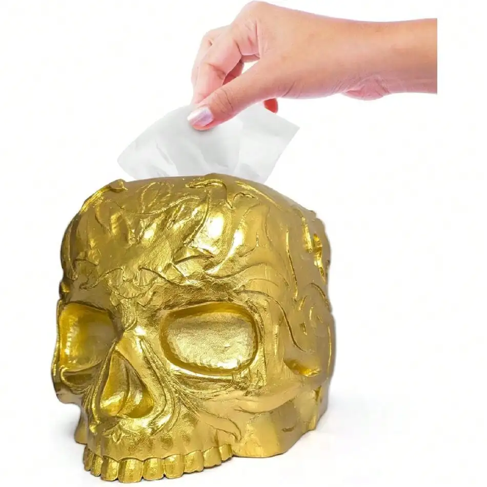 Gothic Skull Tissue Box Cover – Heavyweight Square Tissue Holder – Won't Move When Pulling A Tissue – Black Home & Bathroom Décor – Home Gift For Women & Men, Goth, Horror, & Halloween Enthusiasts
Gothic Skull Tissue Box Cover – Heavyweight Square Tissue Holder – Won't Move When Pulling A Tissue – Black Home & Bathroom Décor – Home Gift For Women & Men, Goth, Horror, & Halloween Enthusiasts