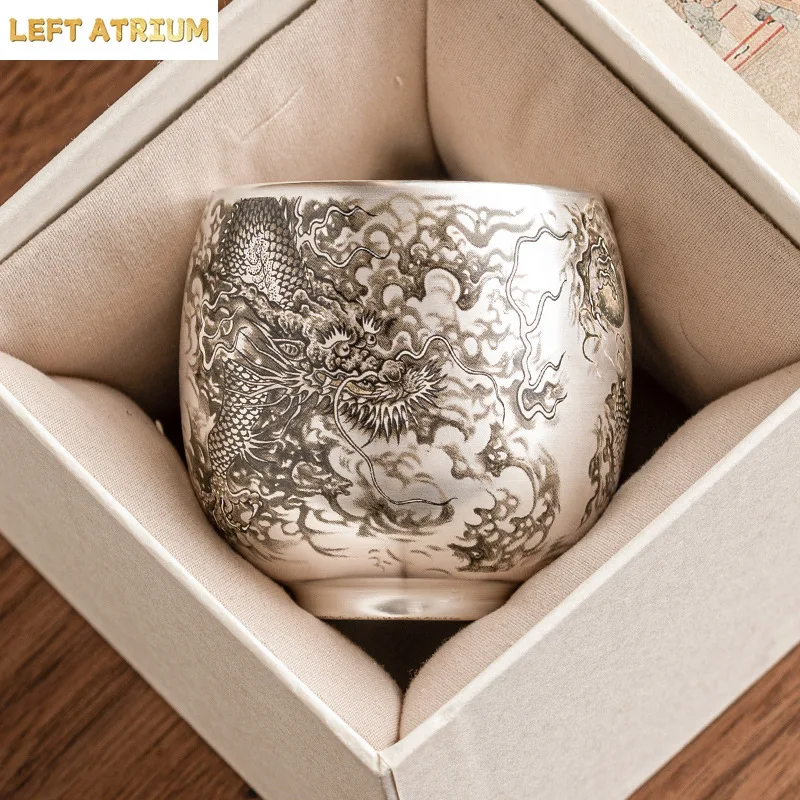 Bead 999 sterling silver porcelain tire ver tea Kung Fu tea set master single cup teacup teacup personal
Bead 999 sterling silver porcelain tire ver tea Kung Fu tea set master single cup teacup teacup personal