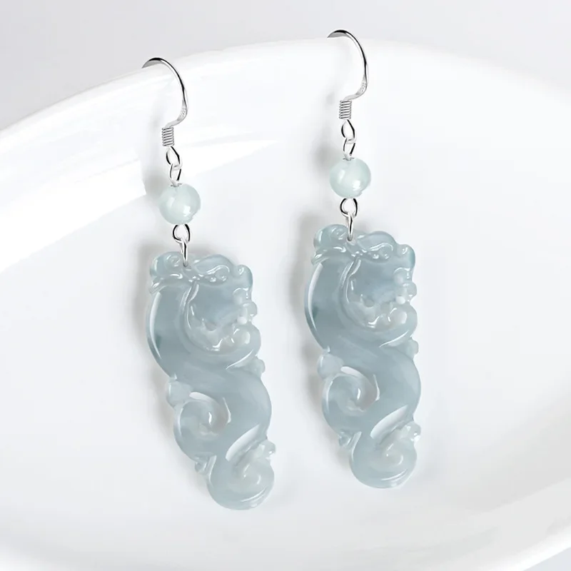 Jiale/ S925 Silver Inlaid Natural Jade Blue Water Imitation Cologne Luxury Personalized Boutique Jewelry Women Earring Drop Gift
Jiale/ S925 Silver Inlaid Natural Jade Blue Water Imitation Cologne Luxury Personalized Boutique Jewelry Women Earring Drop Gift