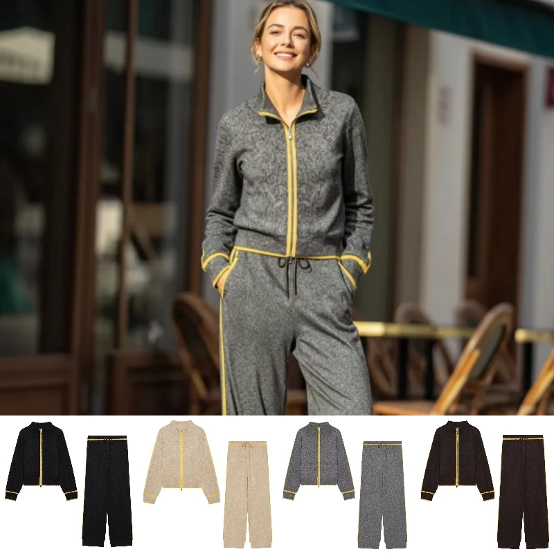 Women's Suit 2026 Summer New Solid Color Long Sleeve Knitted Cardigan Pants Set Elegant Fashion Outfit
Women's Suit 2026 Summer New Solid Color Long Sleeve Knitted Cardigan Pants Set Elegant Fashion Outfit