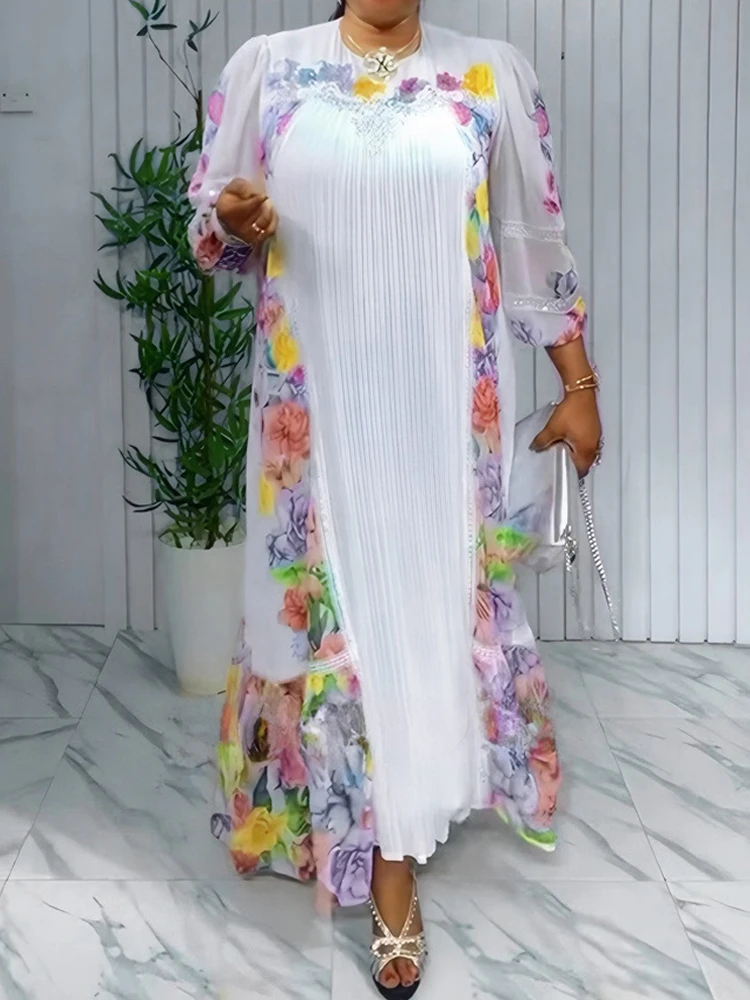 Long Sleeve Chiffon Dresses For Women African Dashiki Flowers Print Maxi Robe Dubai Kaftan Abaya Party Prom Evening Gown Clothes
Long Sleeve Chiffon Dresses For Women African Dashiki Flowers Print Maxi Robe Dubai Kaftan Abaya Party Prom Evening Gown Clothes