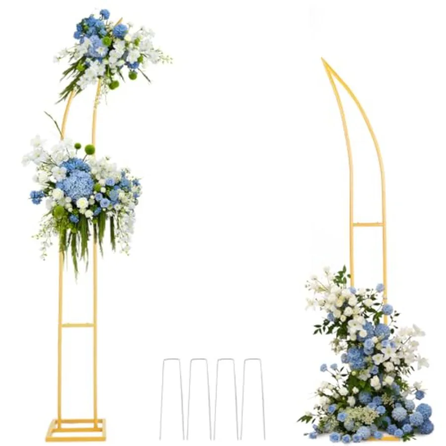 Wedding Flower Arch Stand Kit, 6.9FT 6.2FT Balloon Moon Arch Backdrop Stand Metal Half Gold for Wedding Proposal Anniversary Br
Wedding Flower Arch Stand Kit, 6.9FT 6.2FT Balloon Moon Arch Backdrop Stand Metal Half Gold for Wedding Proposal Anniversary Br
