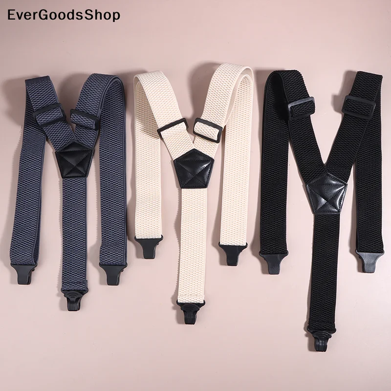 New Heavy Duty Work Suspenders For Men Wide Y-Back With 3 Plastic Gripper Clasps Adjustable Elastic Trouser Pants Braces
New Heavy Duty Work Suspenders For Men Wide Y-Back With 3 Plastic Gripper Clasps Adjustable Elastic Trouser Pants Braces