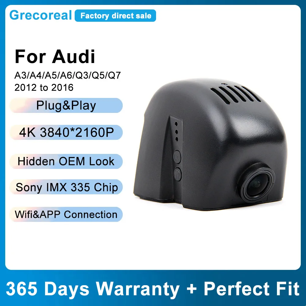 Grecoreal Dash Cam Car DVR for Audi A3 A4 A5 A6 A7 Q3 Q5 2016 2015 2014 2013 Vehicle Dash Camera Dual Front Rear 4K Wifi Dashcam
Grecoreal Dash Cam Car DVR for Audi A3 A4 A5 A6 A7 Q3 Q5 2016 2015 2014 2013 Vehicle Dash Camera Dual Front Rear 4K Wifi Dashcam