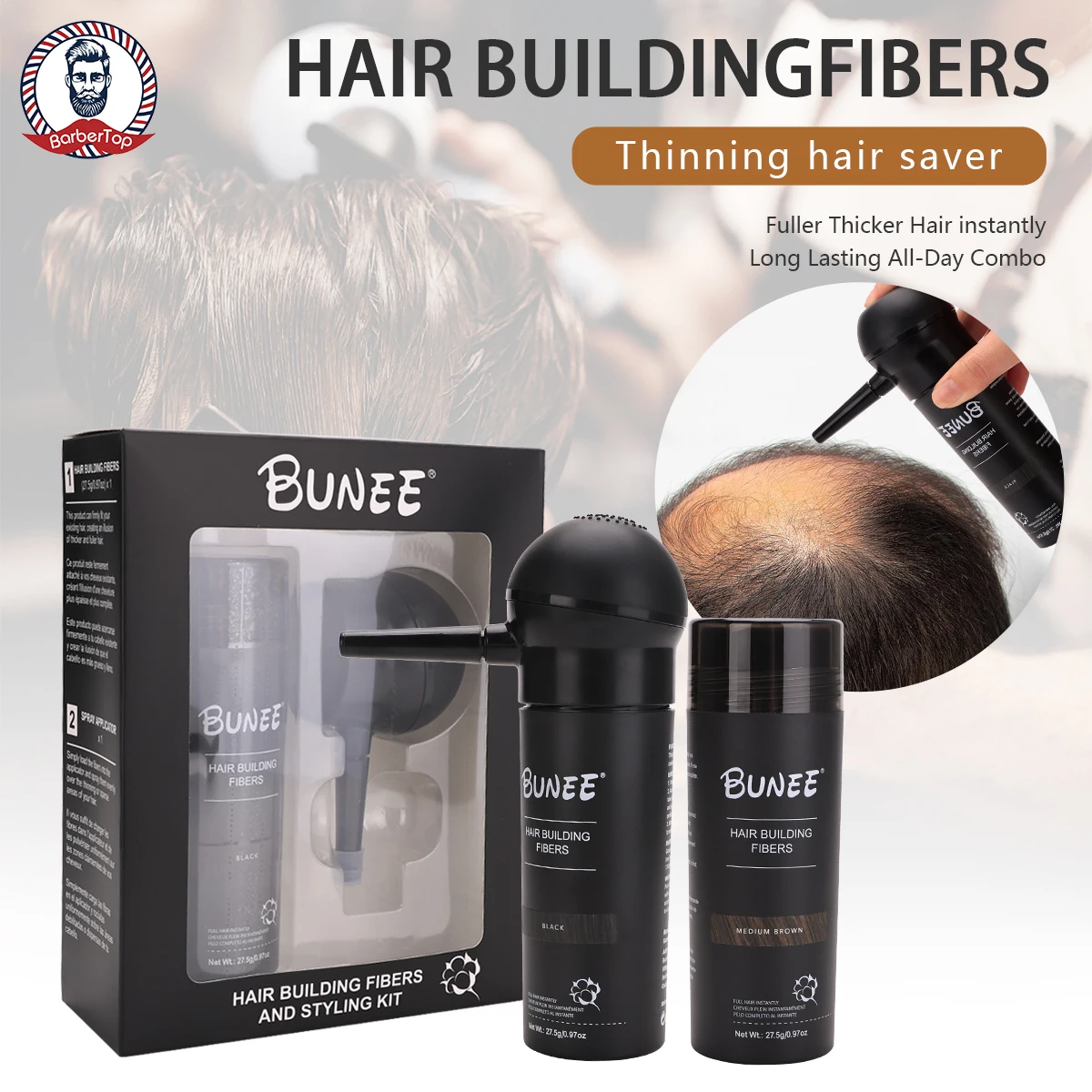 3pcs 27.5g Hair Building Fiber Dense Hair Growth Natural Keratin Styling Powder Loss Bald Fibre Pack Building Hairline Optimizer
3pcs 27.5g Hair Building Fiber Dense Hair Growth Natural Keratin Styling Powder Loss Bald Fibre Pack Building Hairline Optimizer