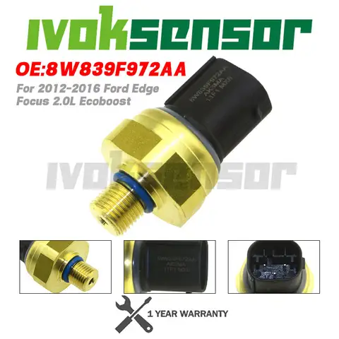 Nuovo 8W839F972AA Sensore di Pressione Rail Carburante Mittente Per Ford Edge 2.0 L Ecoboost 8W83-9F972-AA BM5Z-9F972-A BM5Z9F972A
