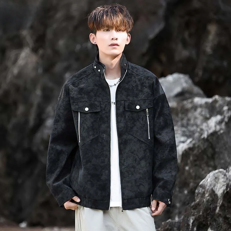 GXG Men's Casual Biker Jaet Stand Collar PU Leather Coat Spring Autumn Faionable Youthful American Sle Stand Fit
GXG Men's Casual Biker Jaet Stand Collar PU Leather Coat Spring Autumn Faionable Youthful American Sle Stand Fit