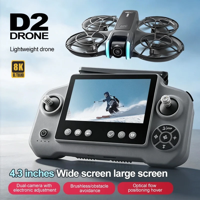 D2 Aerial Photography Mini Drone 8K Electric Adjust Dual Camera 4.3 Inch Screen Obstacle Avoidance Optical Flow Position UAV
D2 Aerial Photography Mini Drone 8K Electric Adjust Dual Camera 4.3 Inch Screen Obstacle Avoidance Optical Flow Position UAV