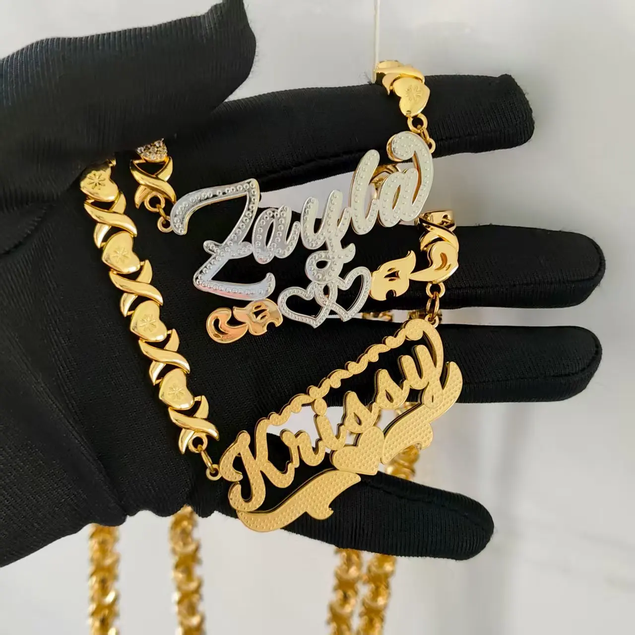 New Wholesale Customized Name Necklace Personalized XOXO 3D Double Plate Necklace Personalized Jewelry Necklace Christmas Gift
New Wholesale Customized Name Necklace Personalized XOXO 3D Double Plate Necklace Personalized Jewelry Necklace Christmas Gift