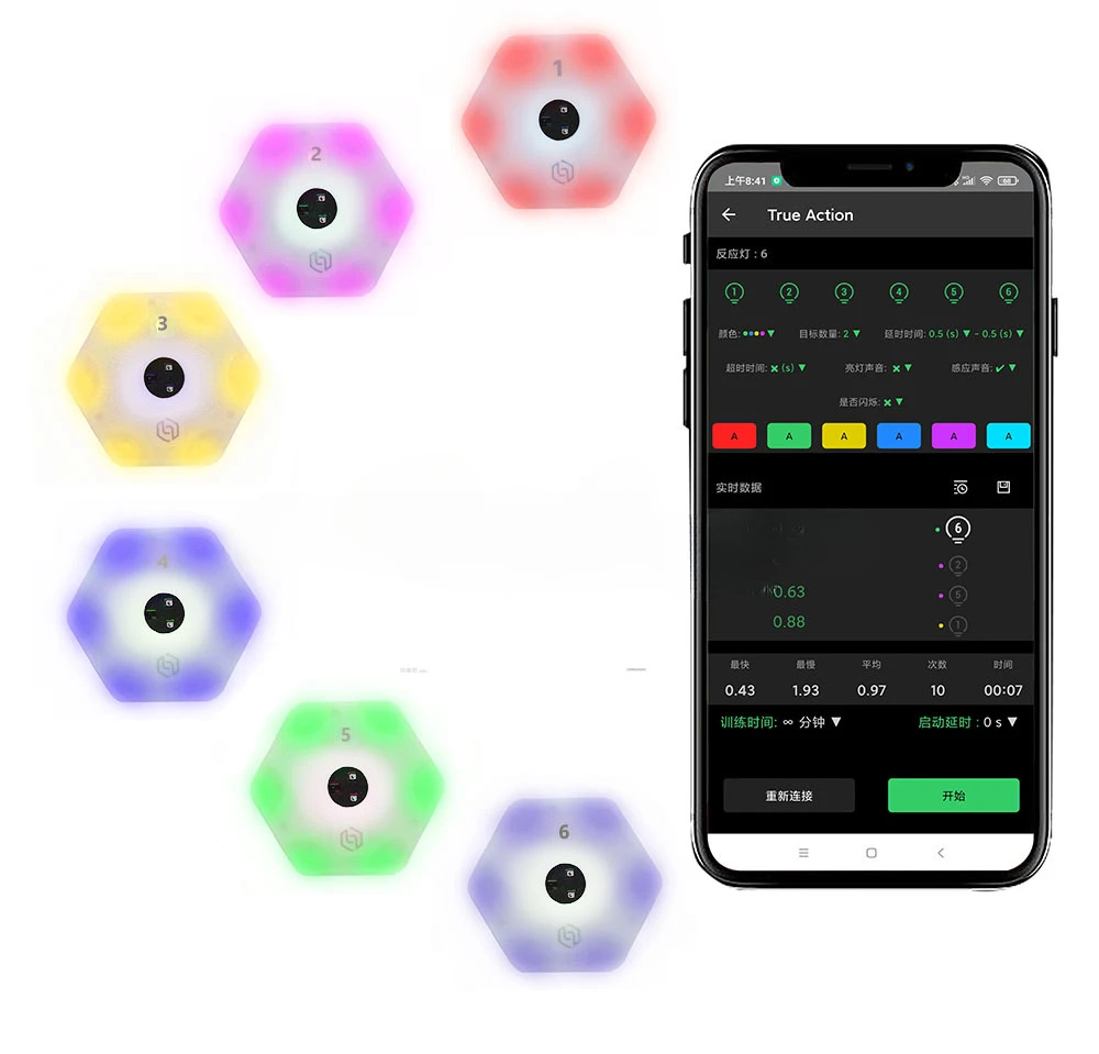 Basketball training reaction lamp football Taekwondo tennis speed sensing agile lamp badminton training equipment 6 lights+app
Basketball training reaction lamp football Taekwondo tennis speed sensing agile lamp badminton training equipment 6 lights+app