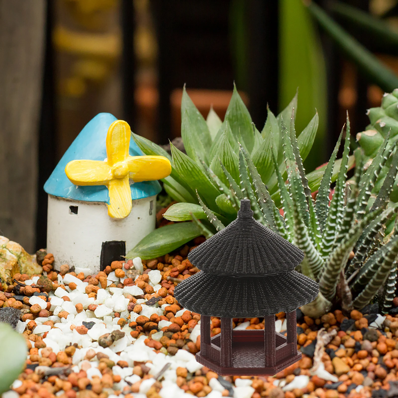 Mini Pavilion Statue Double Layer Decorative Accessories Fish Tank Home Desktop Bonsai Garden Plastic Model Landscape 
Mini Pavilion Statue Double Layer Decorative Accessories Fish Tank Home Desktop Bonsai Garden Plastic Model Landscape