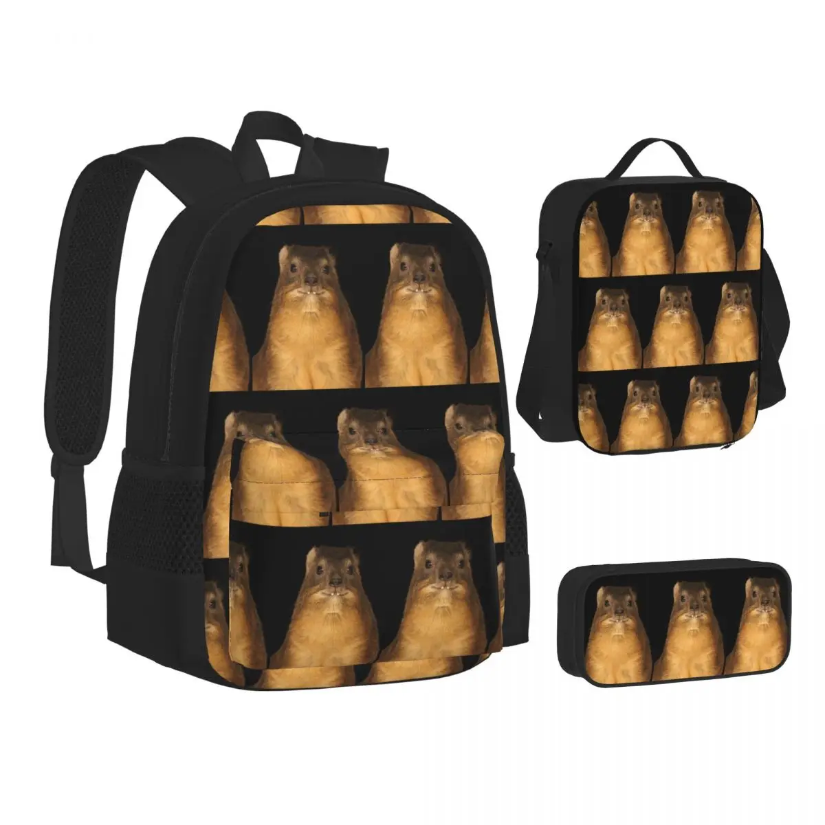 Rock Hyrax Photo Dassie Vampire Potato Backpacks Bookbag Students School Bags Kids Rucksack Lunch Bag Pen Bag Three-Piece Set
Rock Hyrax Photo Dassie Vampire Potato Backpacks Bookbag Students School Bags Kids Rucksack Lunch Bag Pen Bag Three-Piece Set