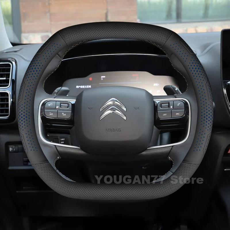 Leather Car Steering Wheel Cover For Citroen c5 x c5x HYBRID Hybrid Hypnos 2021-2024 2025 Auto interior Citroen c5 x Accessories
Leather Car Steering Wheel Cover For Citroen c5 x c5x HYBRID Hybrid Hypnos 2021-2024 2025 Auto interior Citroen c5 x Accessories