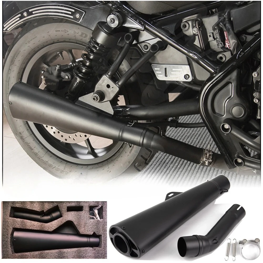 Motorcycle Stainless Steel Exhaust Muffler Pipe Slip-on For Honda Rebel CMX 500 2017-2024 2021 2020 2019 CMX500 Acccessories Blk
Motorcycle Stainless Steel Exhaust Muffler Pipe Slip-on For Honda Rebel CMX 500 2017-2024 2021 2020 2019 CMX500 Acccessories Blk