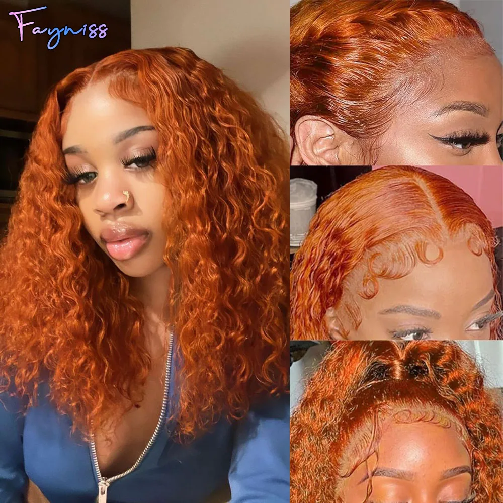 Ginger Orange Bob Wig Water Wave Curly Wig 100% Raw Human Hair #350 Colored Bob Wig 180% Density Deep Wave 13X4 Pre Plucked Lace Frontal Bob Wig For Women
Ginger Orange Bob Wig Water Wave Curly Wig 100% Raw Human Hair #350 Colored Bob Wig 180% Density Deep Wave 13X4 Pre Plucked Lace Frontal Bob Wig For Women