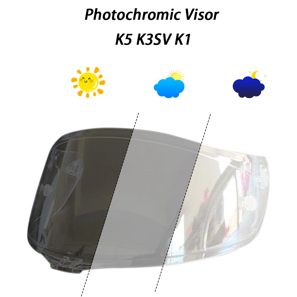 Motorcycle Helmet Shield Lens For AGV K5 K3SV K1 Helmet Photochromic Visor Face
Motorcycle Helmet Shield Lens For AGV K5 K3SV K1 Helmet Photochromic Visor Face