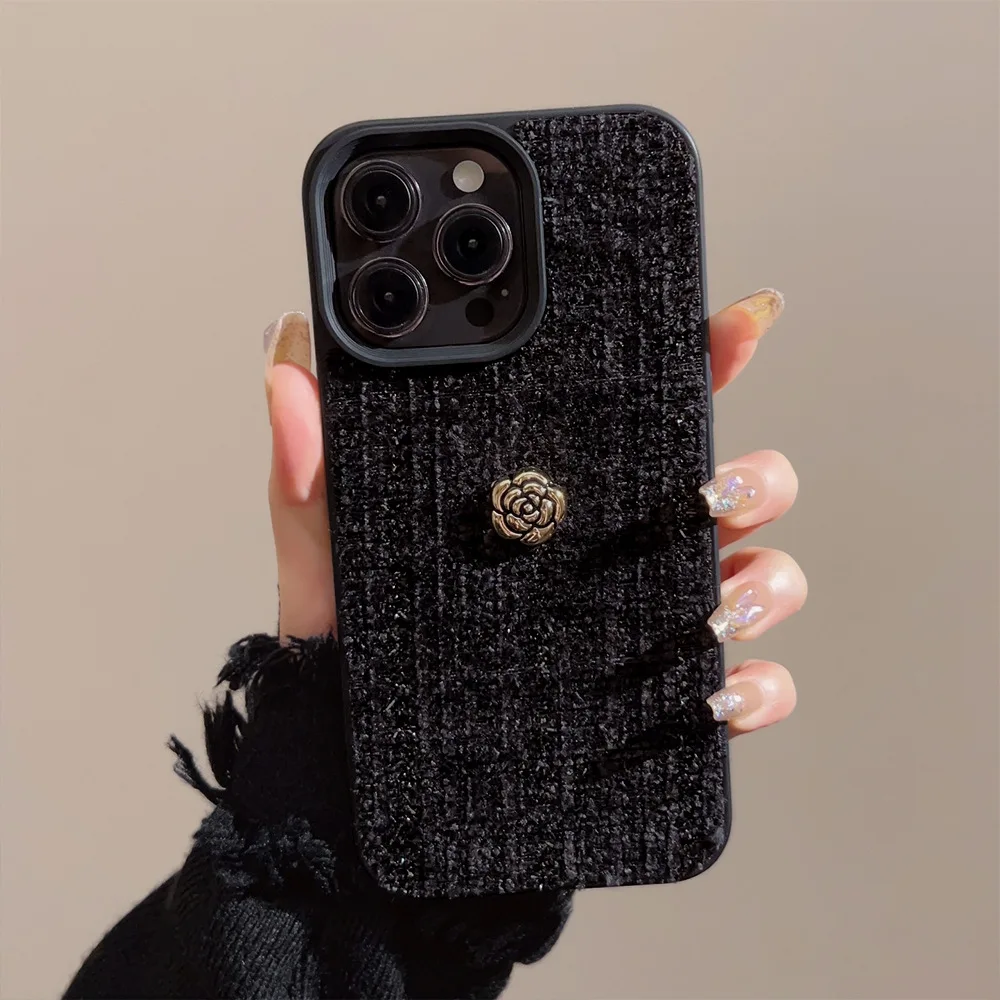 Luxury 3D Golden Camellia Flowers Phone Case For iPhone 17 Air 16 15 14 13 12 11 Pro Max Woolen Tweed Fabric Shockproof Cover
Luxury 3D Golden Camellia Flowers Phone Case For iPhone 17 Air 16 15 14 13 12 11 Pro Max Woolen Tweed Fabric Shockproof Cover