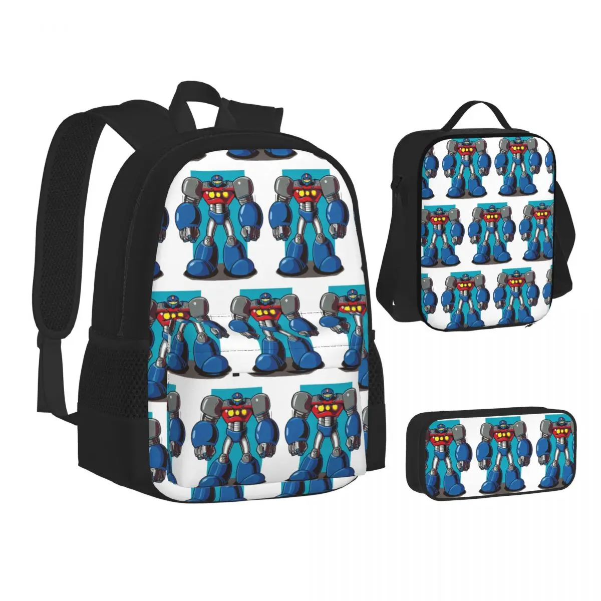 Casual Tetsujin 28 Robot Backpacks Students Bookbag School Bags Children Rucksack Lunch Bag Pen Bag Three-Piece Set
Casual Tetsujin 28 Robot Backpacks Students Bookbag School Bags Children Rucksack Lunch Bag Pen Bag Three-Piece Set