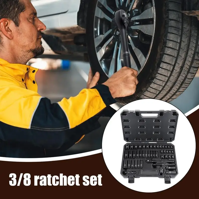 Metric Socket Set 3/8 Inch Drive Plumbing Tool Set Of 47 Metric 72 Teeth Drive Socket Wrench With Bits For Construction Site
Metric Socket Set 3/8 Inch Drive Plumbing Tool Set Of 47 Metric 72 Teeth Drive Socket Wrench With Bits For Construction Site