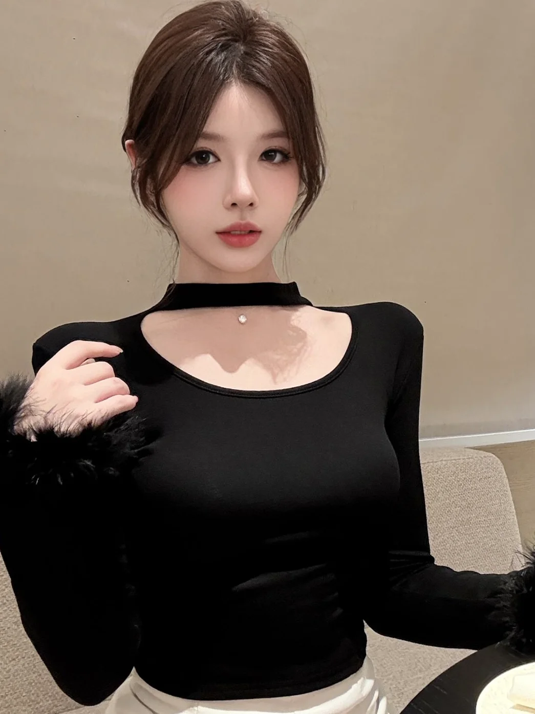 Fashionable Skin-Tight Long Sleeve U-Neck Base Shirt Women's Spicy Girl Style Winter Sexy Animal Print Blouse Campus Date Tra...
Fashionable Skin-Tight Long Sleeve U-Neck Base Shirt Women's Spicy Girl Style Winter Sexy Animal Print Blouse Campus Date Tra...