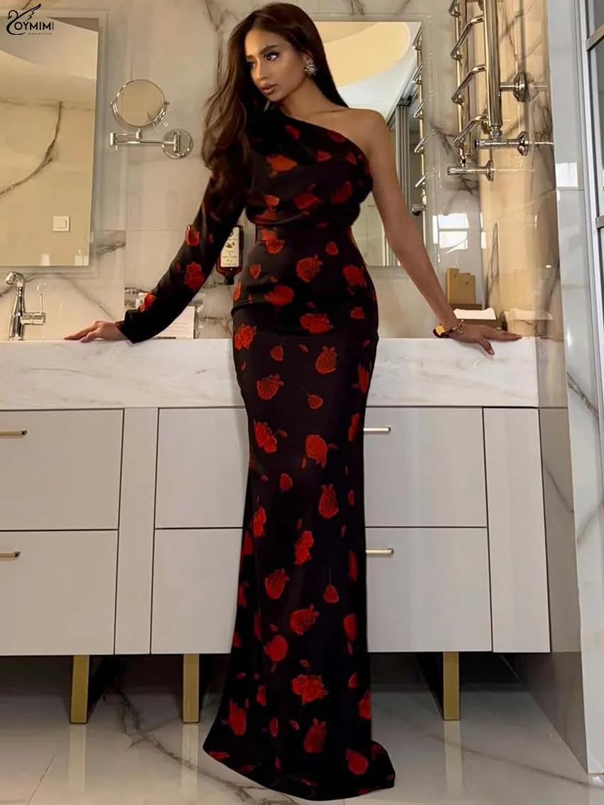 Oymimi Elegant Black Print Two Piece Outfits Woman Fashion One-Shoulder Long Sleeve Blouses + High Waist Floor-Length Skirts Set
Oymimi Elegant Black Print Two Piece Outfits Woman Fashion One-Shoulder Long Sleeve Blouses + High Waist Floor-Length Skirts Set