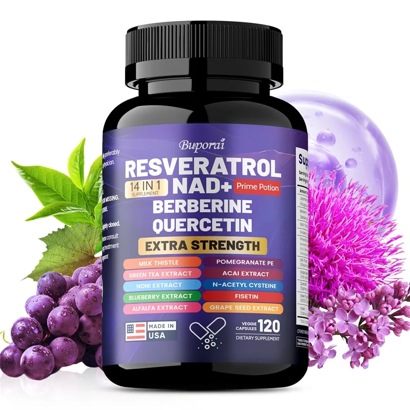Resveratrol Nad+ Berberine, Quercetin - Regulate Metabolism, Protect Nerves, Improve Aging, Anti-oxidation
Resveratrol Nad+ Berberine, Quercetin - Regulate Metabolism, Protect Nerves, Improve Aging, Anti-oxidation