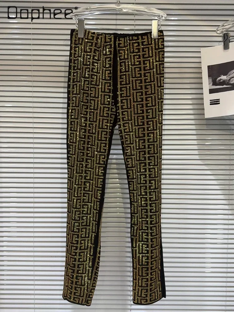 2025 Spring New Rhinestone Hot Diamond Slim Heavy Industry Leggings Women's Clothing Sexy Slim Girl Gold and Silver Leggings
2025 Spring New Rhinestone Hot Diamond Slim Heavy Industry Leggings Women's Clothing Sexy Slim Girl Gold and Silver Leggings