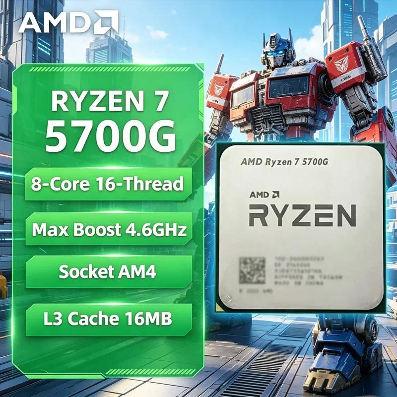 AMD Ryzen 7 5700G 100% Brand New AMD R7 5700G CPU 4.6GHz 8-Core 16-Thread 16MB L3 Cache Socket AM4 Processor Without Package
AMD Ryzen 7 5700G 100% Brand New AMD R7 5700G CPU 4.6GHz 8-Core 16-Thread 16MB L3 Cache Socket AM4 Processor Without Package
