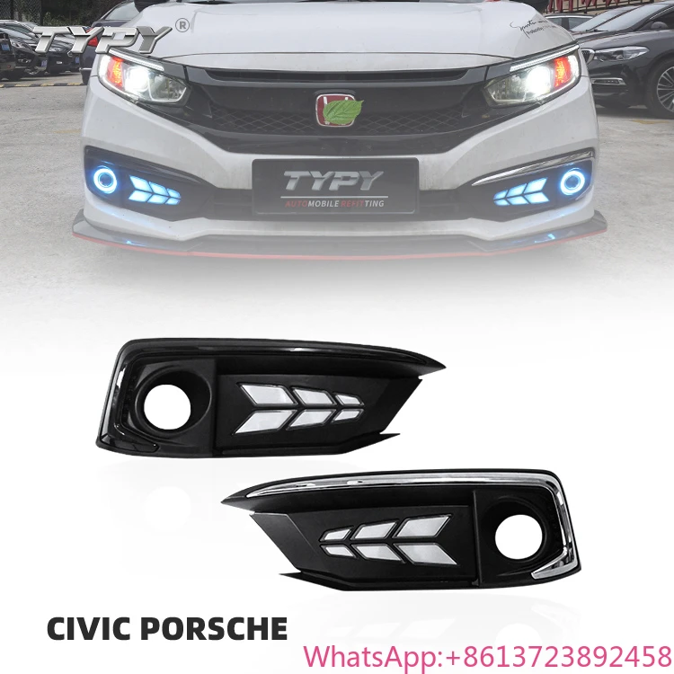 TYPY Car Lighting Reversing Turning Drl Fog Lamp Yellow Signal Daylight LED Daytime Running Light for Honda Civic 10th 2019-2021
TYPY Car Lighting Reversing Turning Drl Fog Lamp Yellow Signal Daylight LED Daytime Running Light for Honda Civic 10th 2019-2021