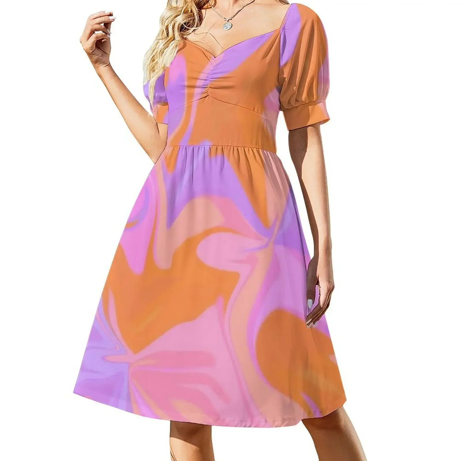Retro Orange Purple Pink Liquid Swirl Abstract Marble Short-Sleeved Dress Elegant gown dresses for prom Dress
Retro Orange Purple Pink Liquid Swirl Abstract Marble Short-Sleeved Dress Elegant gown dresses for prom Dress