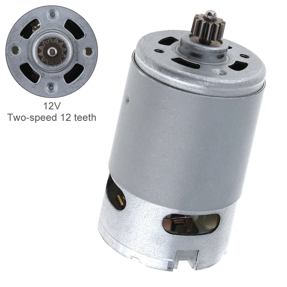 RS550 DC Motor 12V 19500RPM Two-speed Micro Motor with 12 Teeth Gear for Electric Drill / Electric Screwdriver
RS550 DC Motor 12V 19500RPM Two-speed Micro Motor with 12 Teeth Gear for Electric Drill / Electric Screwdriver