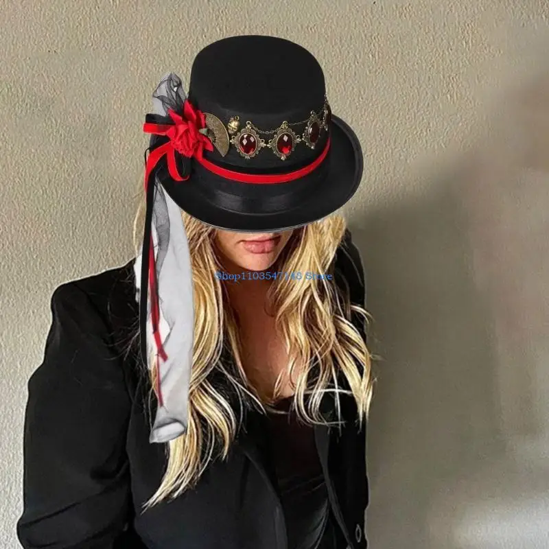 P88B Steampunk Men Hat with Ribbon Top Hat Jazzs Hat Gothic Steampunk Hat Cosplay
P88B Steampunk Men Hat with Ribbon Top Hat Jazzs Hat Gothic Steampunk Hat Cosplay