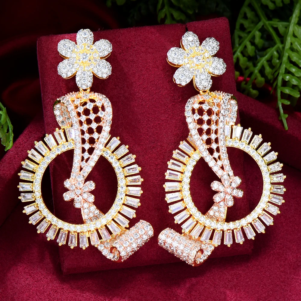 Siscathy Trendy Flowers African Drop Earrings For Women Wedding Party Indian Dubai Bridal Jewelry boucle d'oreille femme Gift
Siscathy Trendy Flowers African Drop Earrings For Women Wedding Party Indian Dubai Bridal Jewelry boucle d'oreille femme Gift