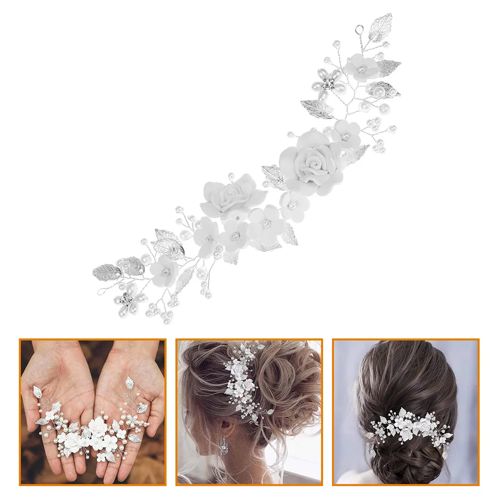 White Polymer Flowers Silver Alloy Decorative Hair Vine Leaves Hair Vine Wedding Bridal Accessories Pearl Decorative 
White Polymer Flowers Silver Alloy Decorative Hair Vine Leaves Hair Vine Wedding Bridal Accessories Pearl Decorative