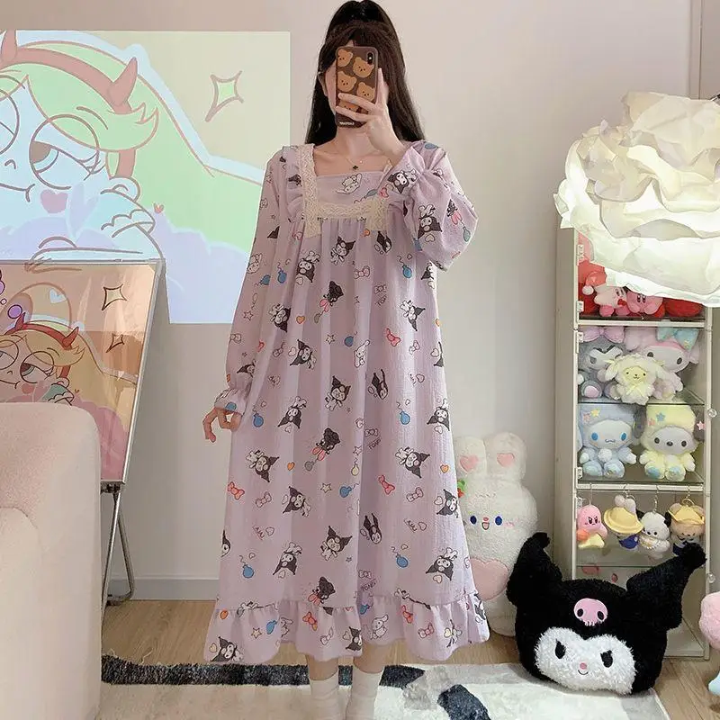 Kawaii Miniso Anime Hello Kitty Long Sleeved Pajamas New Cute Autumn Long Sleeved New Cartoon Nightgown Thin Home Outfit
Kawaii Miniso Anime Hello Kitty Long Sleeved Pajamas New Cute Autumn Long Sleeved New Cartoon Nightgown Thin Home Outfit