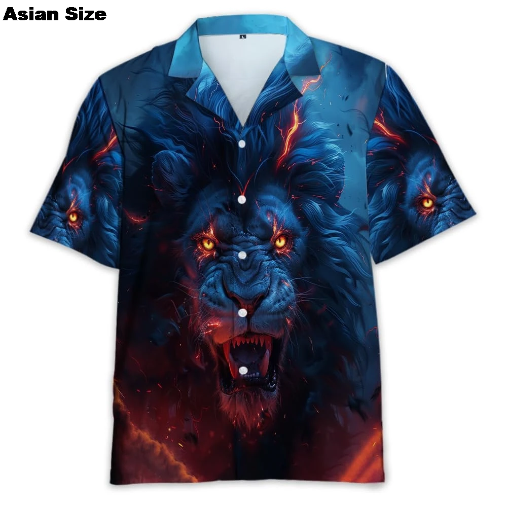 2025 Hawaiian Men's Shirt 3D Animal Print Summer New And Women's Lion Pattern Short Sleeve Breathable Unisex Blouses Tops
2025 Hawaiian Men's Shirt 3D Animal Print Summer New And Women's Lion Pattern Short Sleeve Breathable Unisex Blouses Tops
