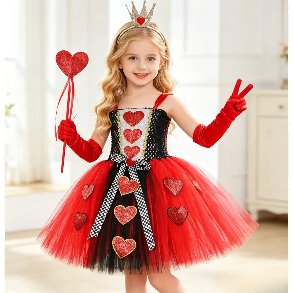 Girl Wonderland Red Queen Tutu Dress,Queen Of Hearts Costume Girls Kids Halloween Carnival Party Fancy Princess Dress Up Clothes
Girl Wonderland Red Queen Tutu Dress,Queen Of Hearts Costume Girls Kids Halloween Carnival Party Fancy Princess Dress Up Clothes