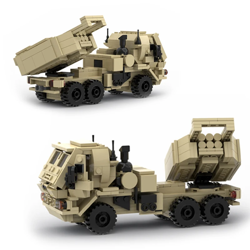 MOC Modern Warfare US M142 Self-propelled Rocket Building Blocks HIMARS Military Collection Home Decoration Puzzle Assembly Gift
MOC Modern Warfare US M142 Self-propelled Rocket Building Blocks HIMARS Military Collection Home Decoration Puzzle Assembly Gift