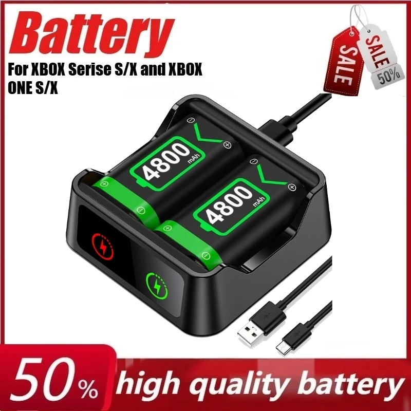 Rechargable Batteries Pack for XBOX ONE S/X/Elite and Serise S/X with Battery Charger
Rechargable Batteries Pack for XBOX ONE S/X/Elite and Serise S/X with Battery Charger