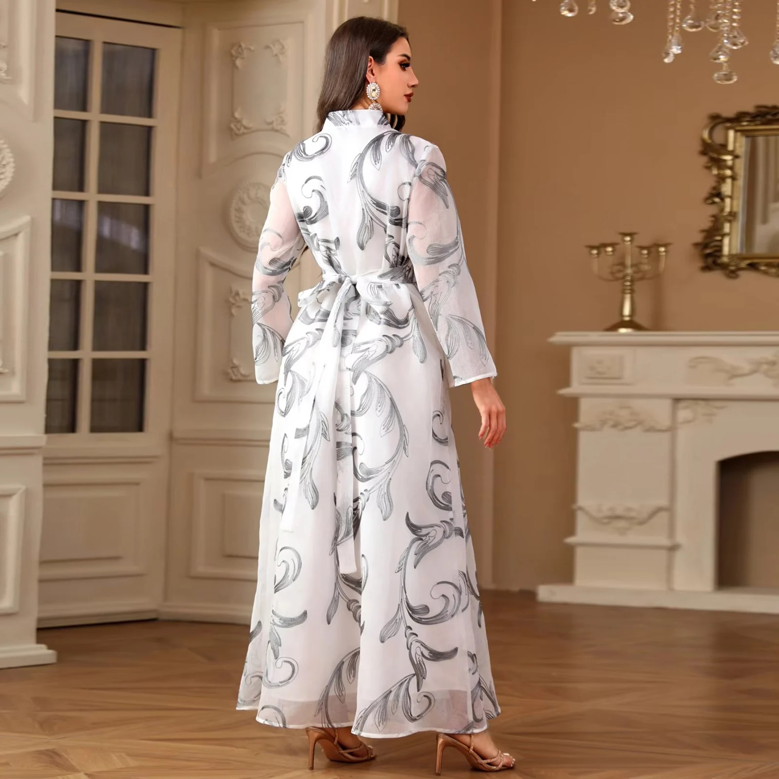 UNI 2025 Ramadan Muslim Elegant Floral Print Embroidery Maxi Dress Belt Dubai Abaya Kaftan Robe Evening Dress Vestidos Jalabiya
UNI 2025 Ramadan Muslim Elegant Floral Print Embroidery Maxi Dress Belt Dubai Abaya Kaftan Robe Evening Dress Vestidos Jalabiya